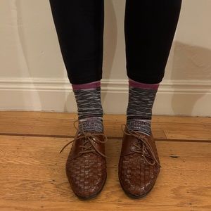 Trotters Women's Size 6 Lizzie Leather Brown Oxfords